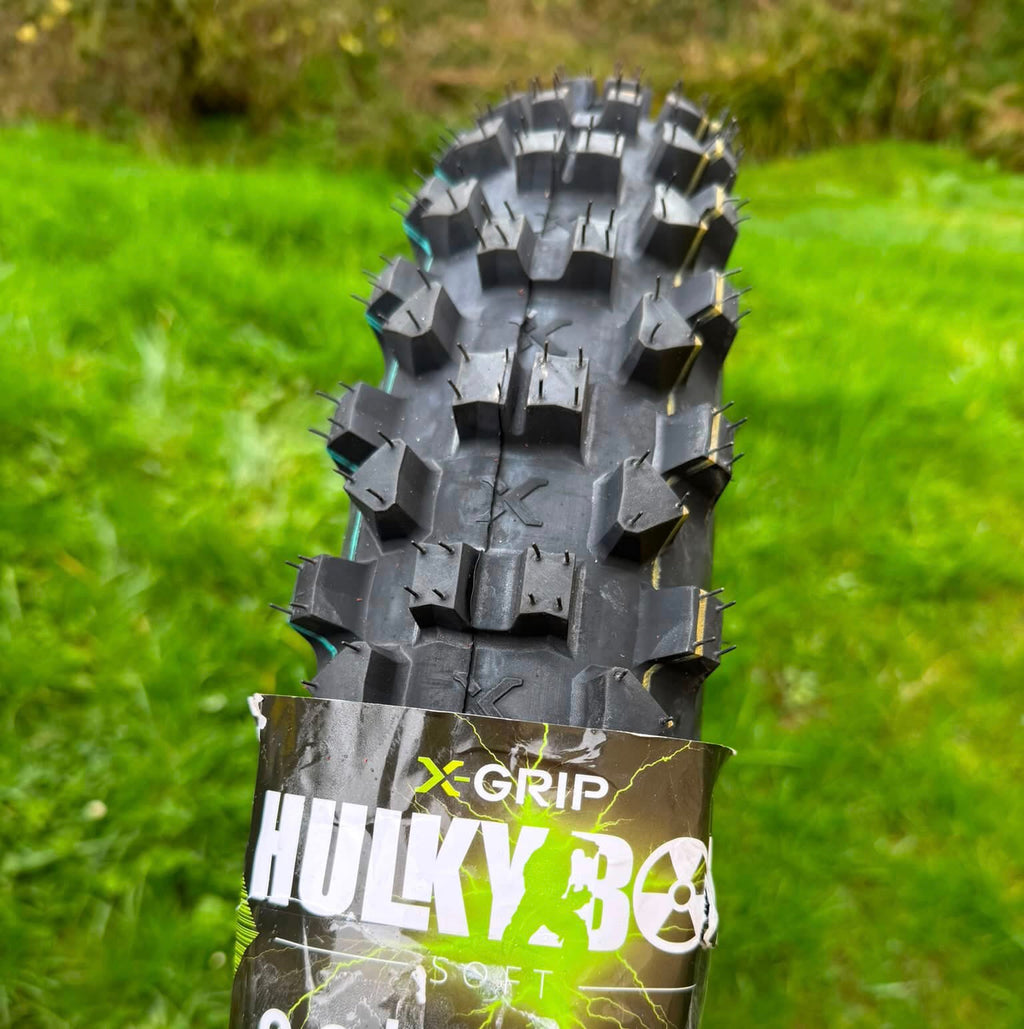 X-Grip HulkyBoy 90/100-21 "Fat" Extreme Enduro Front Setup.