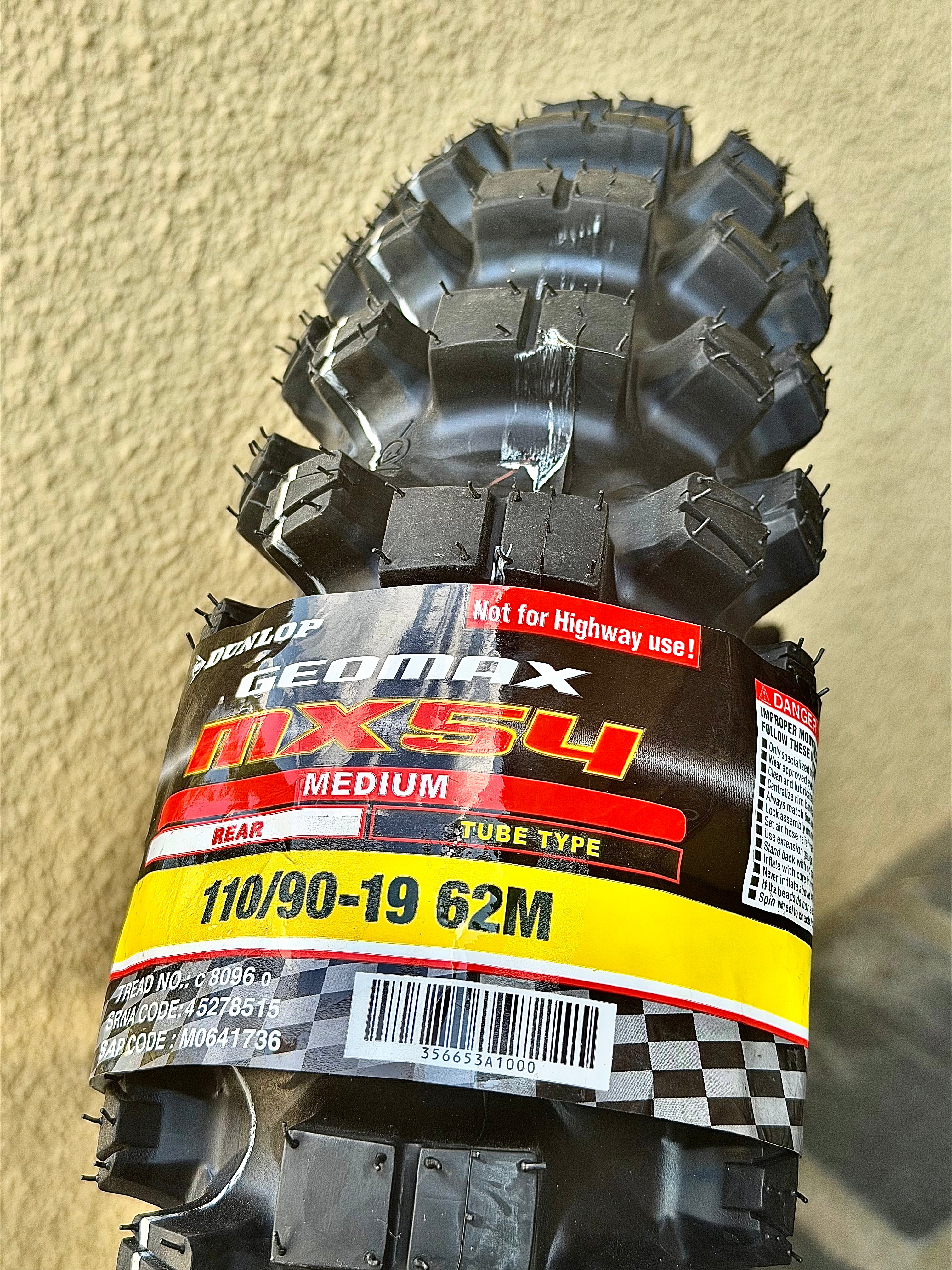 Dunlop Geomax MX54 Tyre Pair 80/100-21 + 110/90-19