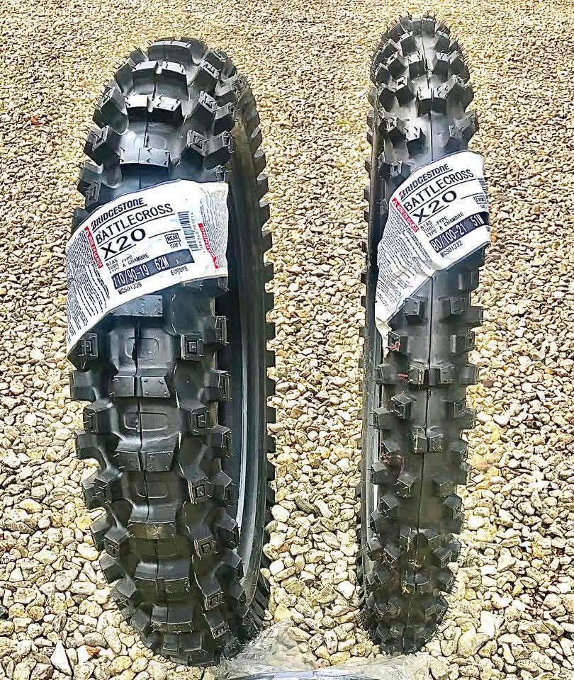 Bridgestone BattleCross X20 80/100-21 + 110/90-19 TT Soft-Inter MX Pair Deal