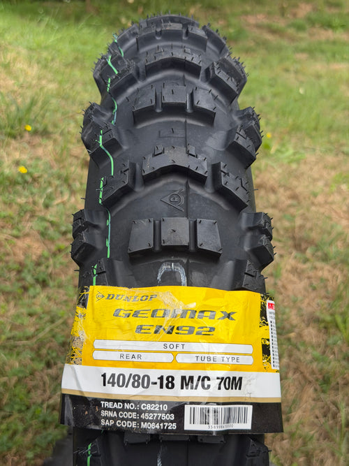 Dunlop Geomax Extreme Soft EN92 90/90-21 + 140/80-18 70M TT F.I.M Enduro Tyres